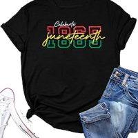 MNLYBABY Juneteenth Shirts Womens 1865 Celebrate Juneteenth Tshirt African American Freedom Tees Tops