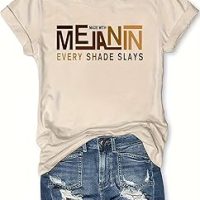 Black History Shirts Awareness Shirts Plus Size Tops for Women Afro American Natural Hair Vintage Melanin Tees