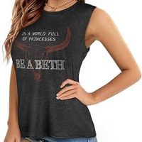 Flafens Tank Top for Women - Cute Womens Summer Graphic Cotton Sleeveless T Shirts Crewneck Tops Workout Gym Basic Tunic