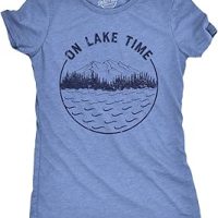 Womens On Lake Time T Shirt Funny Summer Vacation Outdoors Tee for Ladies