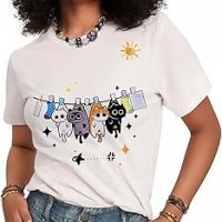 Flafens T Shirts for Women Graphic Tees - Womens T-Shirts Cotton Cute Fit Tshirts Teens Girls