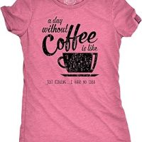 Womens A Day Without Coffee is Like Just Kidding I Have No Idea T Shirt Funny