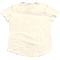 Women's White Crew Neck Short Sleeve T-Shirt