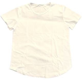 Women's White Crew Neck Short Sleeve T-Shirt